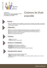 Cuisinons les fruits ensemble - Vivons en forme