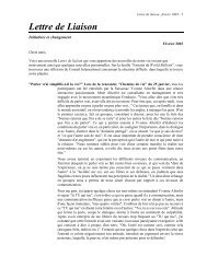 Lettre de Liaison