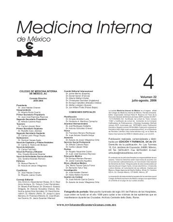 Julio-Agosto - Colegio de Medicina Interna de México