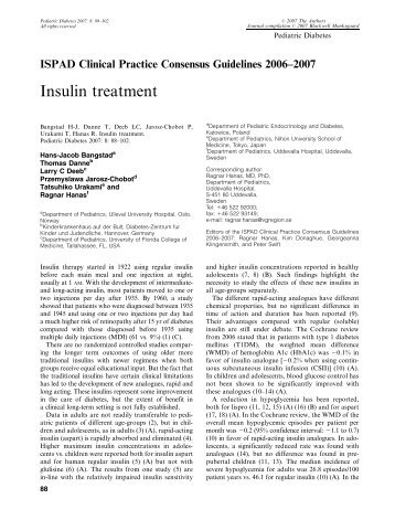 Insulin treatment