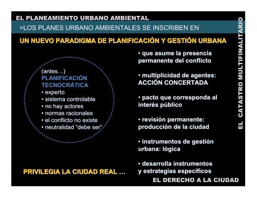 Planeamiento urbano susceptible, el Catastro multifinalitario y el ...