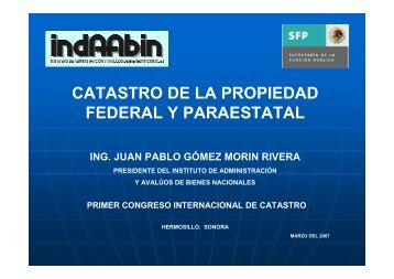 Catastro de la Propiedad Federal y Paraestatal