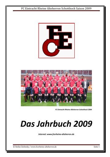 Das Jahrbuch 2009 - FC Eintracht Rheine Alteherren Schotthock