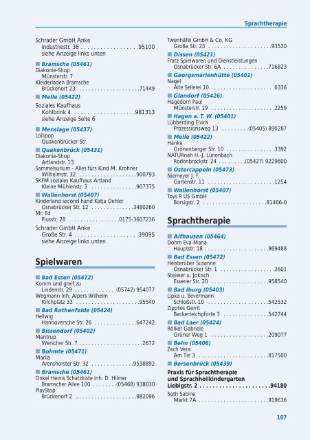 Bad Essen - Familienwegweiser - Klecks