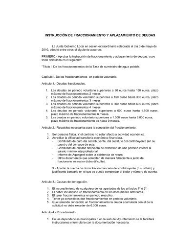 InstrucciÃ³n de Fraccionamiento y Aplazamiento de Deudas (27.1 KB)