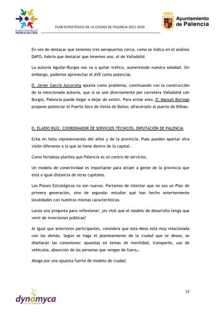 plan estratÃ©gico de palencia 2012 - Ayuntamiento de Palencia