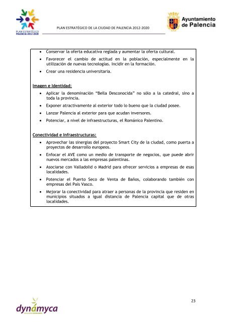 plan estratÃ©gico de palencia 2012 - Ayuntamiento de Palencia