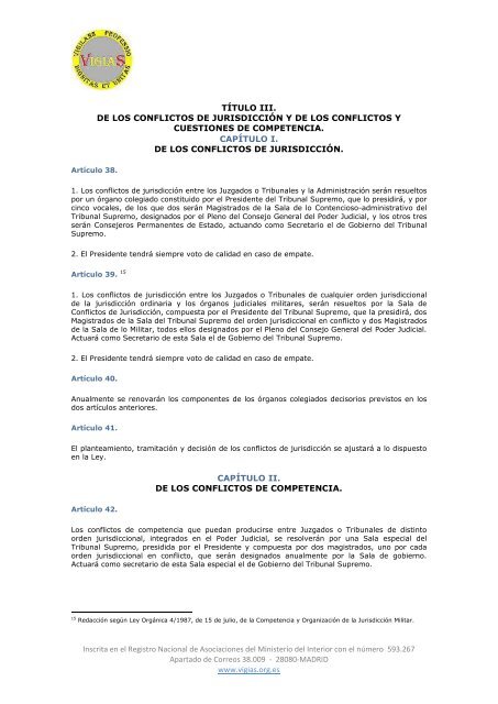 Ley Orgánica 6/1985, de 1 de julio, del Poder Judicial - VigiaS