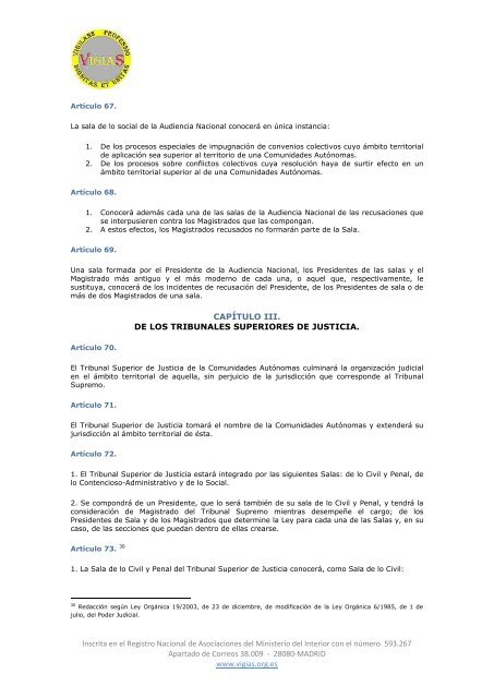 Ley Orgánica 6/1985, de 1 de julio, del Poder Judicial - VigiaS