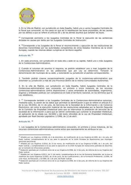 Ley Orgánica 6/1985, de 1 de julio, del Poder Judicial - VigiaS