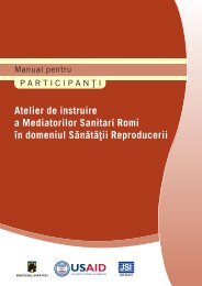 Atelier de instruire a Mediatorilor Sanitari Romi Ã®n ... - JSI.com