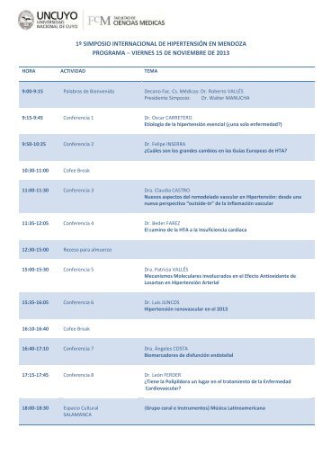 Programa Simposio HTA.pdf - Facultad de Ciencias MÃ©dicas