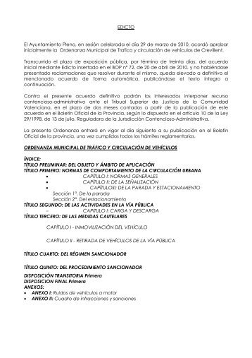 Ordenanza Municipal de TrÃ¡fico y CirculaciÃ³n de VehÃ­culos
