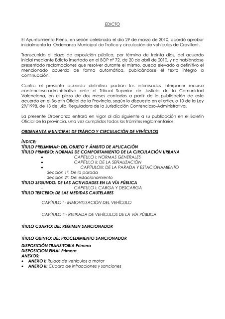 Ordenanza Municipal de TrÃ¡fico y CirculaciÃ³n de VehÃculos