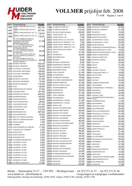 VOLLMER prijslijst feb. 2008