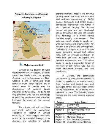 Prospects for improving Coconut Industry in Guyana - Major ... - Narei