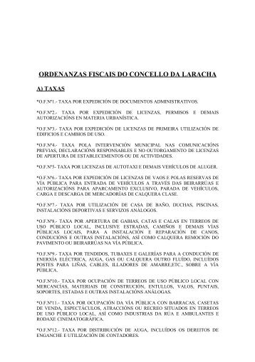 ordenanzas ayuntamiento de a laracha-2004 - Concello de A Laracha