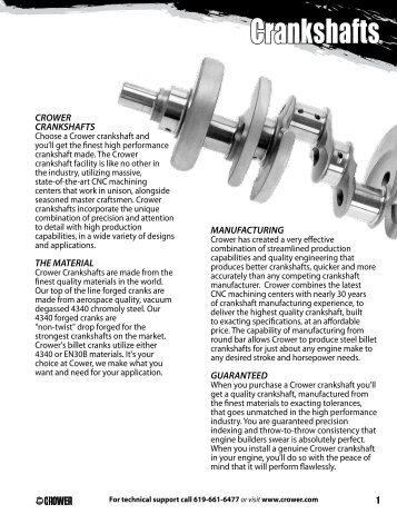 Crankshafts - Crower