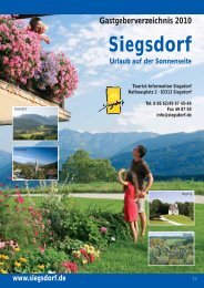 Gastgeberverzeichnis 2010 Siegsdorf