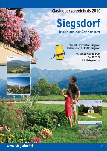 Gastgeberverzeichnis 2010 Siegsdorf