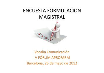 ENCUESTA FORMULACION MAGISTRAL - Aprofarm