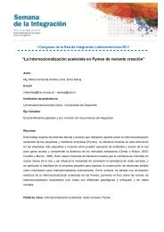 âLa internacionalizaciÃ³n acelerada en Pymes de reciente creaciÃ³nâ