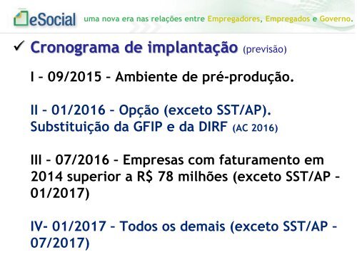 CONFERÊNCIA eSOCIAL