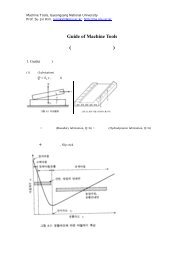 Guide of Machine Tools (공작기계의 안내면 )