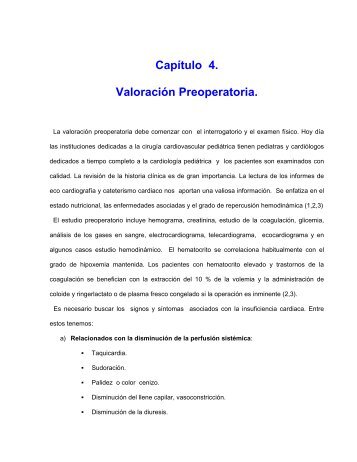 Cap. 4. Valoración Preoperatoria - Anestesia Pediatrica e Neonatale