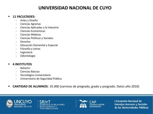 UNCuyo - Universidad Nacional de Cuyo