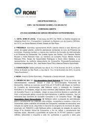 AssemblÃ©ia Geral OrdinÃ¡ria/ExtraordinÃ¡ria - Ata - IndÃºstrias Romi SA
