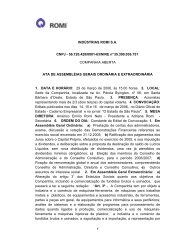 PDF de 65,3 KB - IndÃºstrias Romi SA