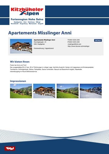 Apartements Misslinger Anni  - Hohe Salve