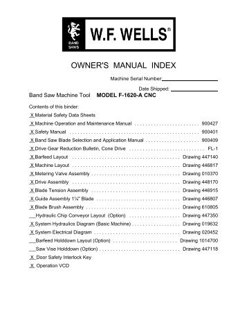 Machine Manual - Production Tool Supply