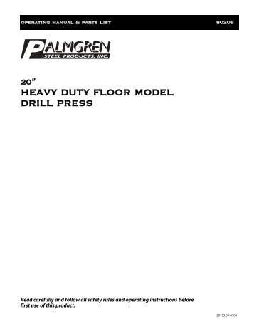 heavy duty floor model drill press - Production Tool Supply