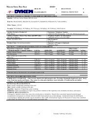 MSDS - Production Tool Supply