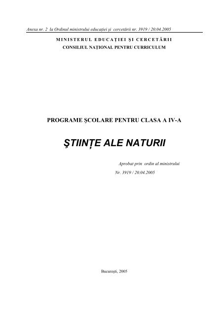 Stiinte Ale Naturii Clasa A Iv A