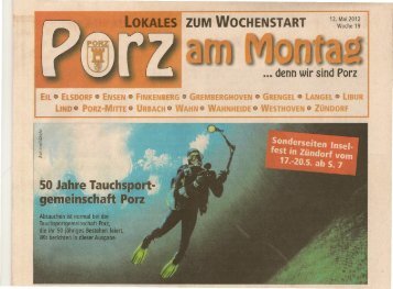 gemei schaft eltz - Tauchsportgemeinschaft Porz 1962 e.V.