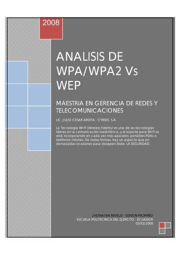 AnÃ¡lisis entre WEP y WPA.pdf - Cybsec