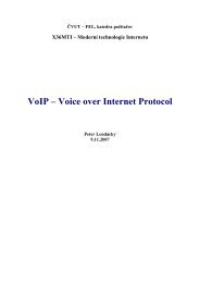 VoIP â Voice over Internet Protocol - ÄVUT