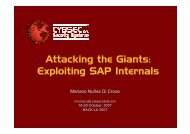 Attacking the Giants: Exploiting SAP Internals - Cybsec