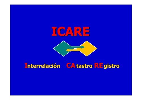 PROYECTO DE INTERRELACIÃN CATASTRO-REGISTRO