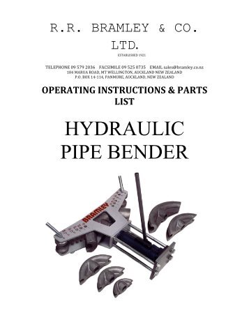 HYDRAULIC PIPE BENDER