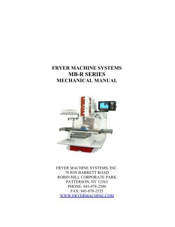 Machine Manual - Production Tool Supply