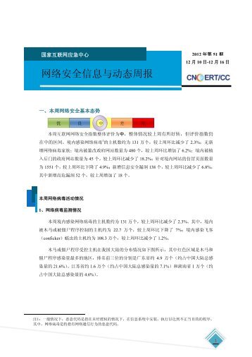 网络安全信息与动态周报-2012年第51期 - 国家互联网应急中心