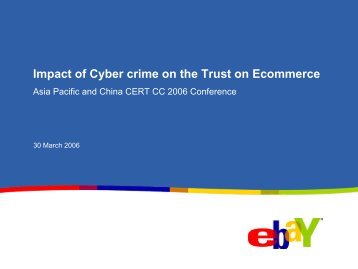 Impact of Cyber crime on the Trust on Ecommerce