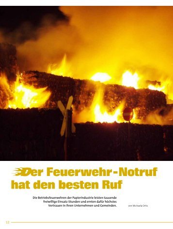 Die Betriebsfeuerwehren der Papierindustrie leisten tausende ...