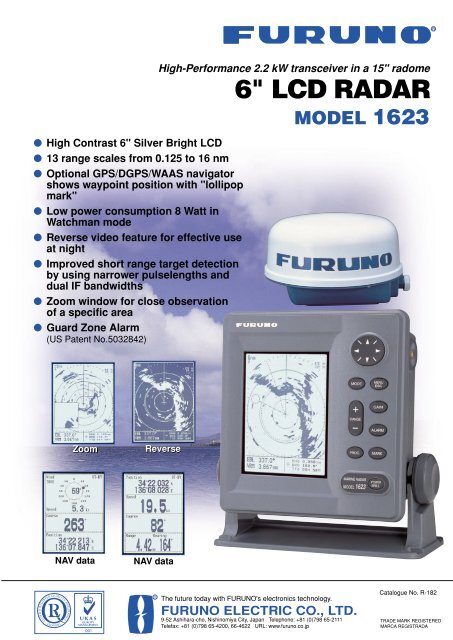 model 1623 6&quot; lcd radar - Furuno
