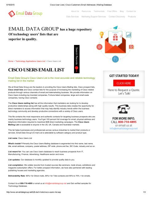 Get Customized Cisco Users List from Email Data Group