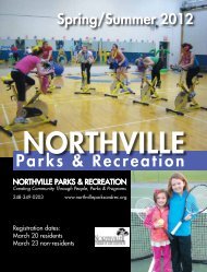 Activities Brochure - Northville Parks and Recreation